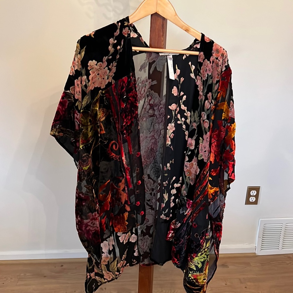 Anthropologie velvet shawl